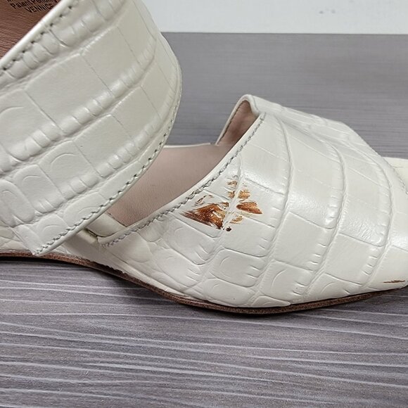Naturalizer 27 Edit Venice Sandal, Ivory Croco Print Leather, Size 8 M / 38 - Picture 12 of 13
